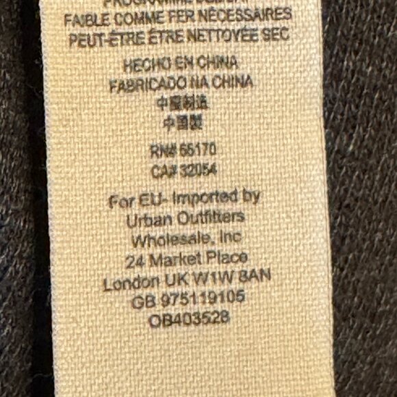 Free People Dark Gray Doiley-Knit Lace Oversized Hood Sweater Jacket Sz Small - Picture 13 of 13